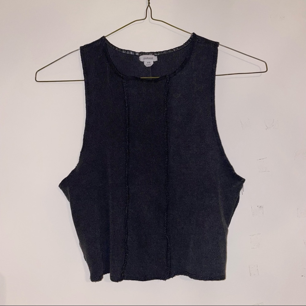 Garage Black Tank crop top
